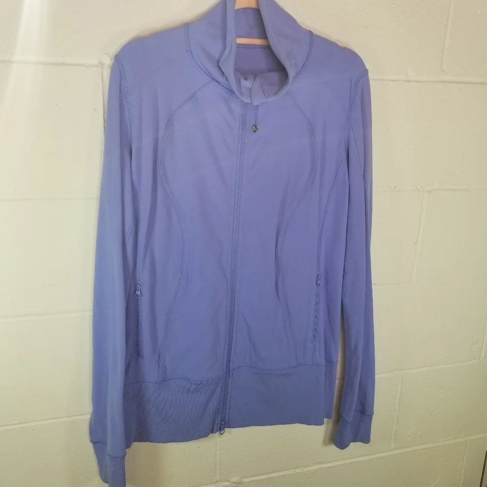 Lululemon Nice Asana Lullaby luon periwinkle running jacket 10